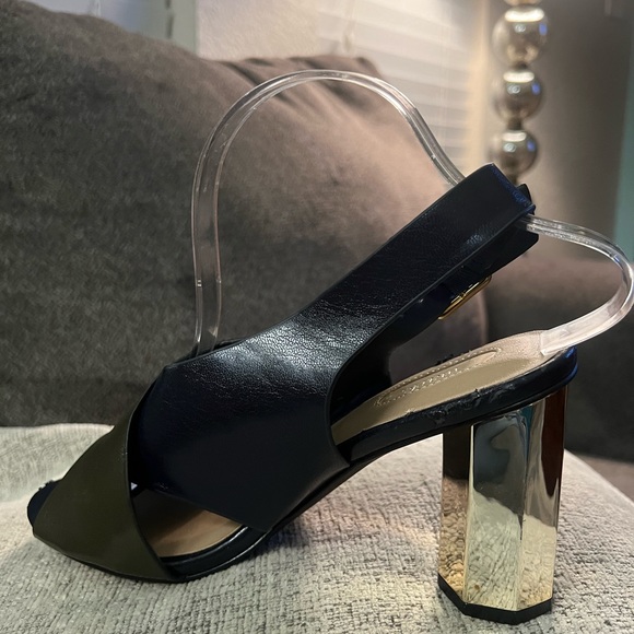 Green and Black with striking  mirrored gold heels. New Size 8 - Picture 8 of 9